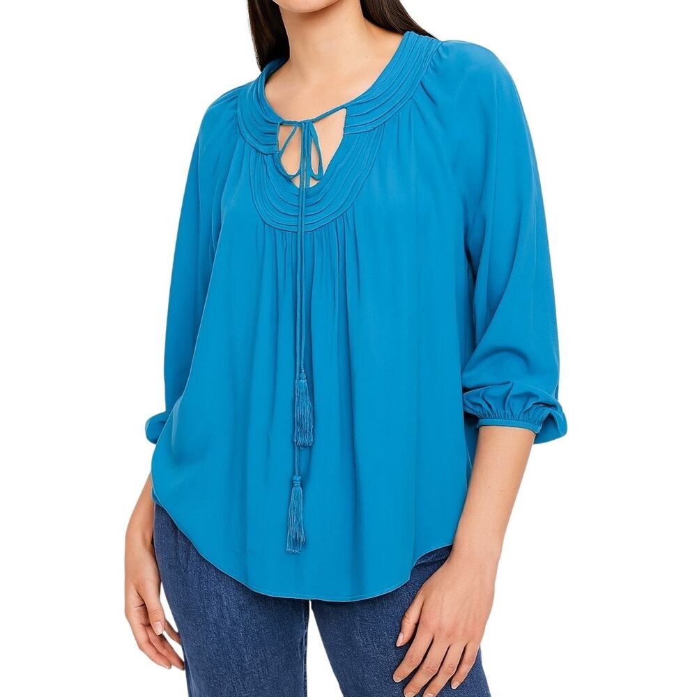 Diane von Furstenberg DVF Blue Blouse
